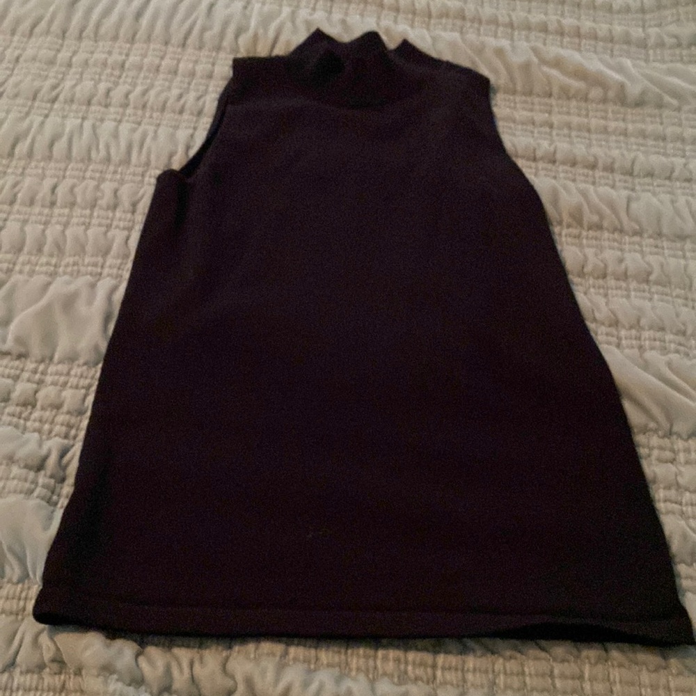 Ann Taylor Black short sleeve turtleneck